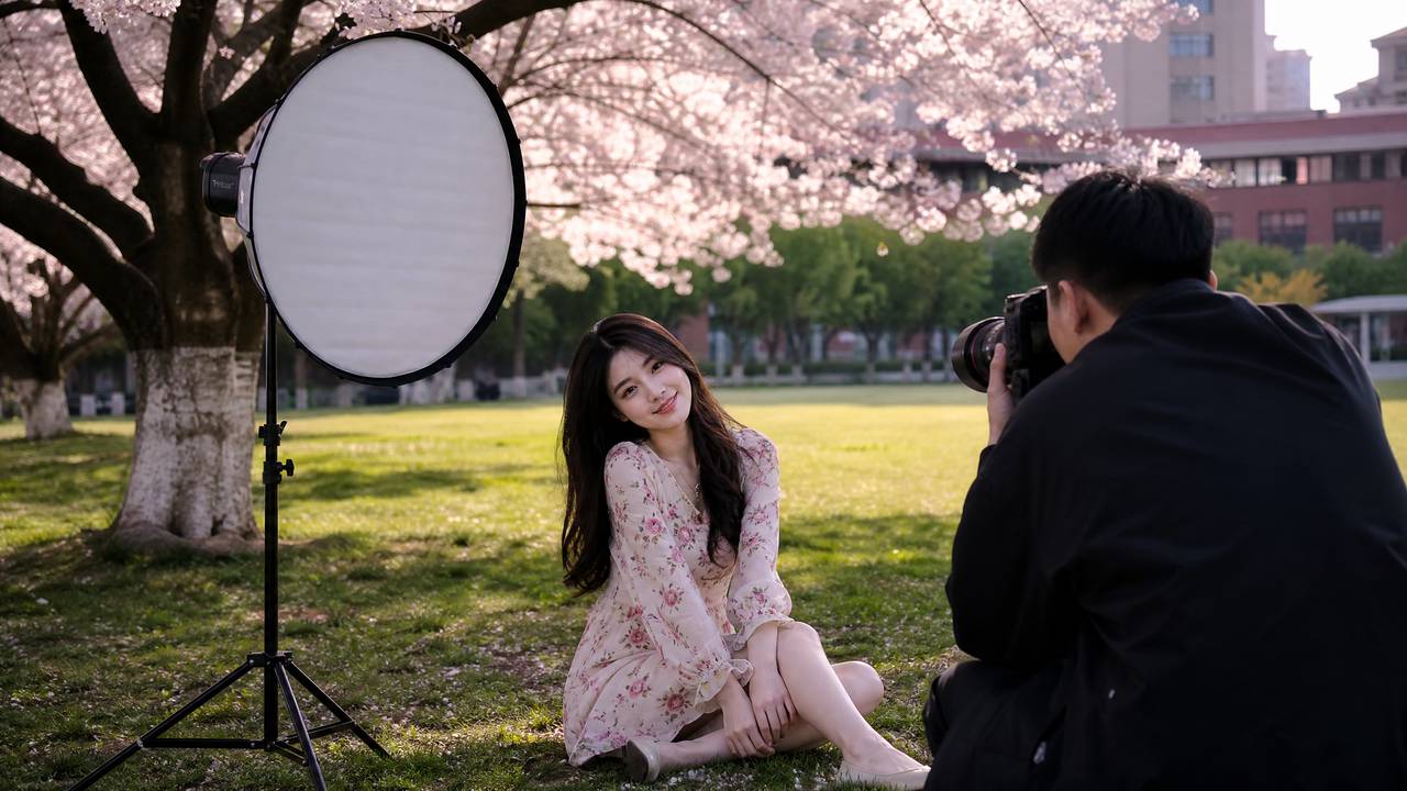 校花户外写真